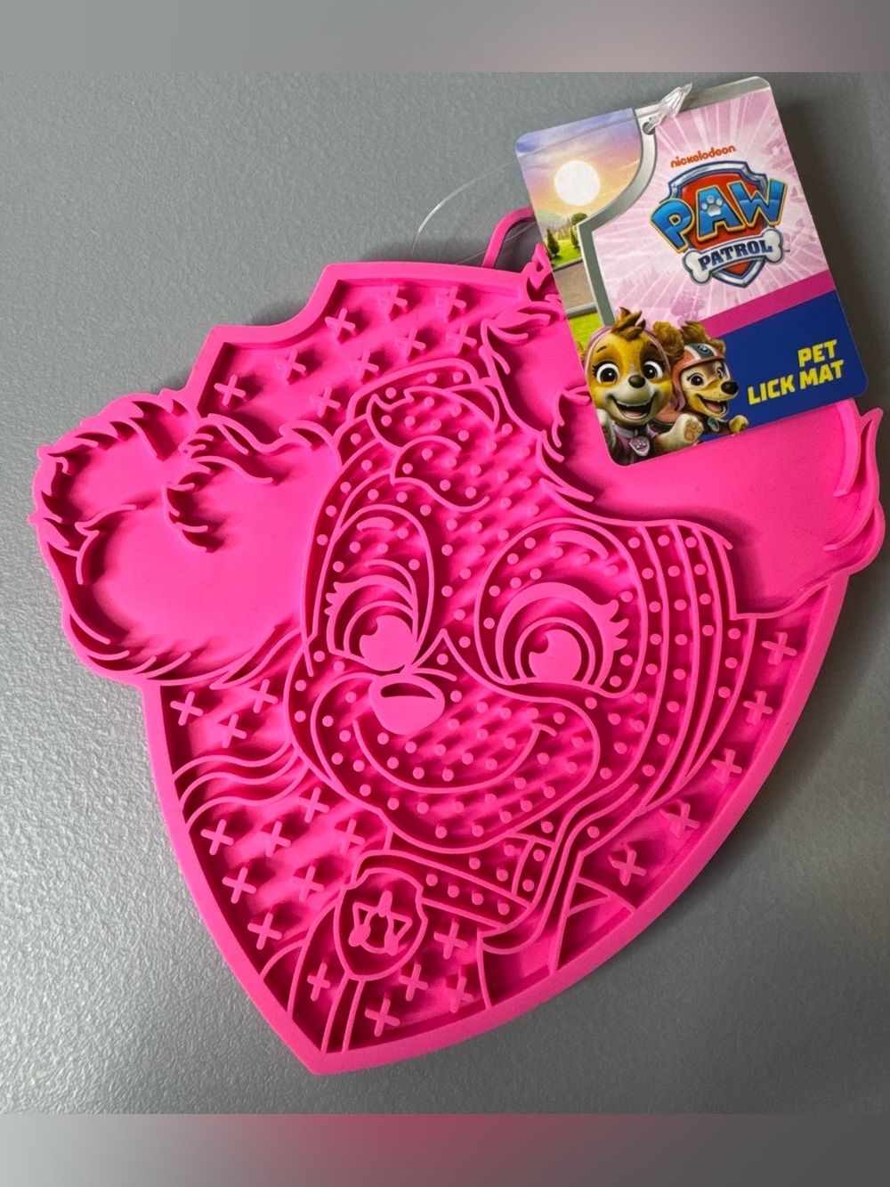 Paw Patrol sky shaped Hot Pink Silicone Pet Lick Mat - Character Shape cat dog